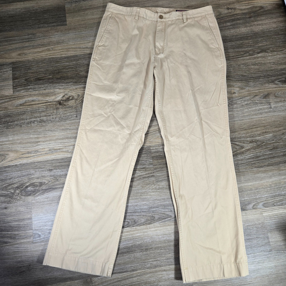 Vineyard Vines Island Pants Mens 38x34 Khaki 5 Pocket Straight Leg Stretch Chino
